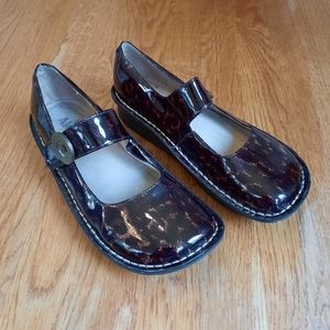 Alegria Paloma Patent Leather Mary Jane, Animal Print, US Size 7/7.5, EU 37